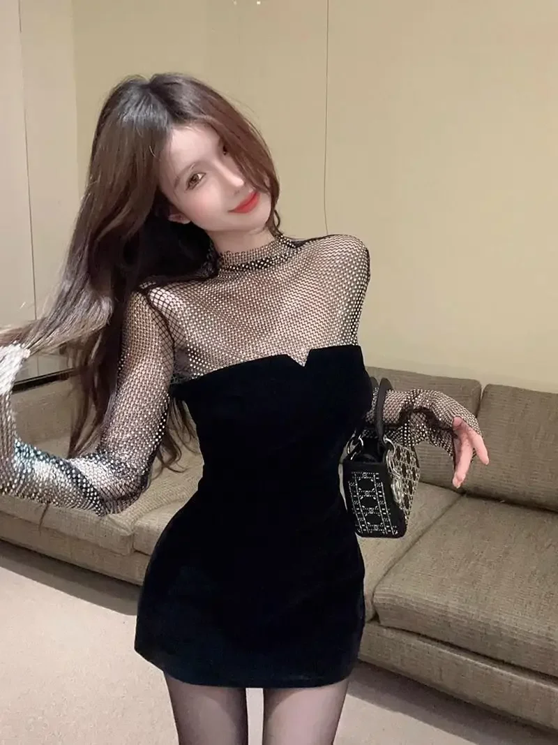 Long Sleeve Dress Sexy Coquette Clothes Dresses for Women Tight Short Mini Corset - Image 9