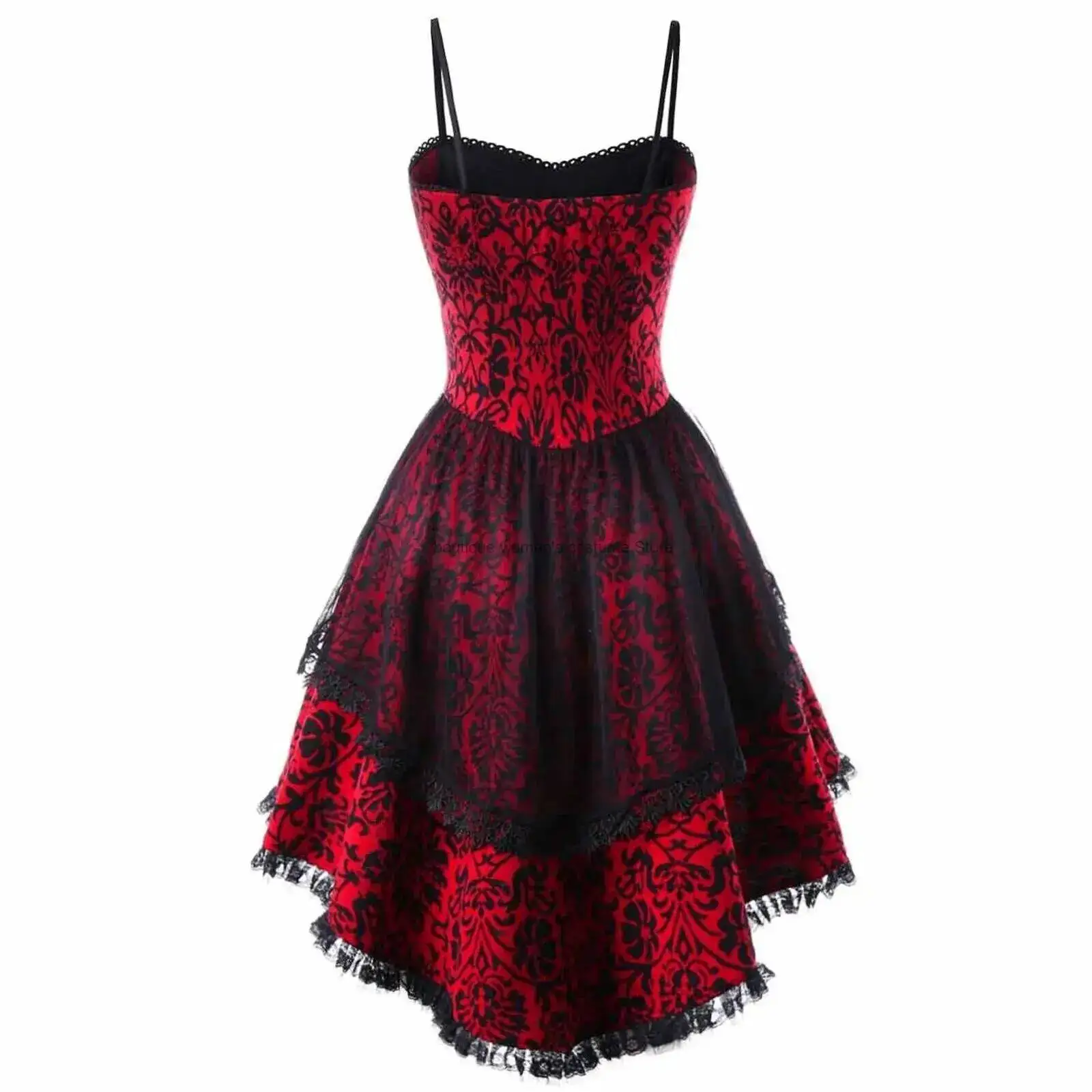 Halloween Cosplay Costume Lace Gothic Vintage Dress Women Irregular Sleeve Dresses Robe Medieval Ghost Vampire Clothing - Image 2