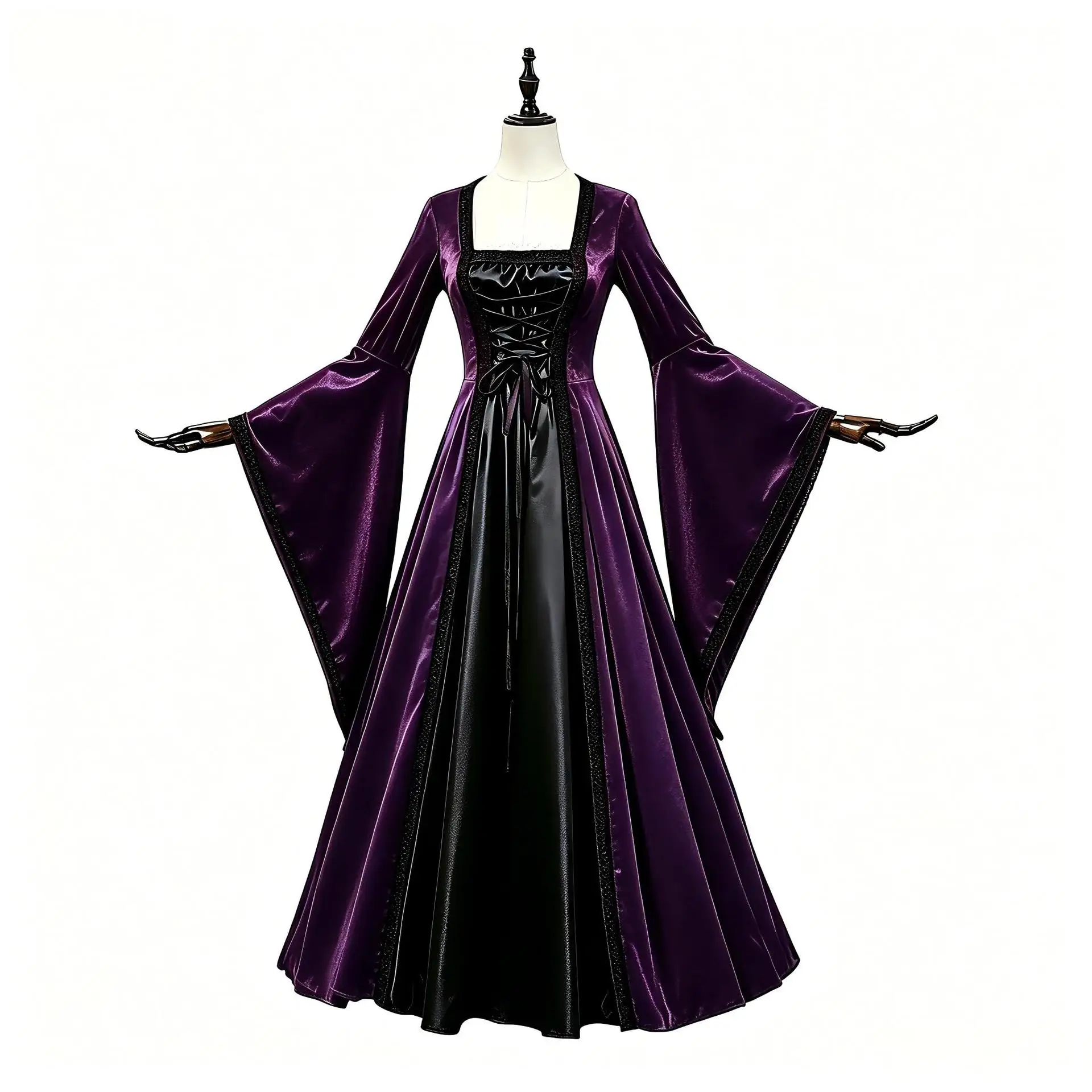 Halloween vintage corset dress cosplay outfit, vintage medieval Renaissance dress, court party - Image 4