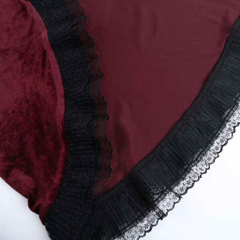 High Low Cut Swallow Tail Lace Bodice Dress Strap Y2K Corset Bustier Women Sexy Dark Gothic Costume Sling Strap Sleeveless Dress - Image 25
