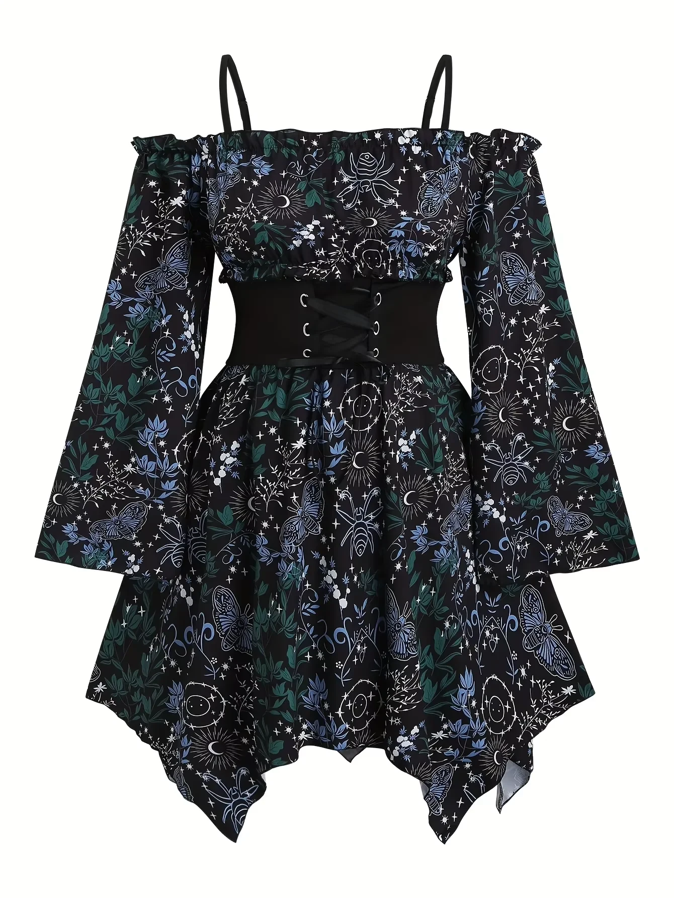Plus-Size Bohemian Off-Shoulder Corset Dress — Corset-Dress product photo