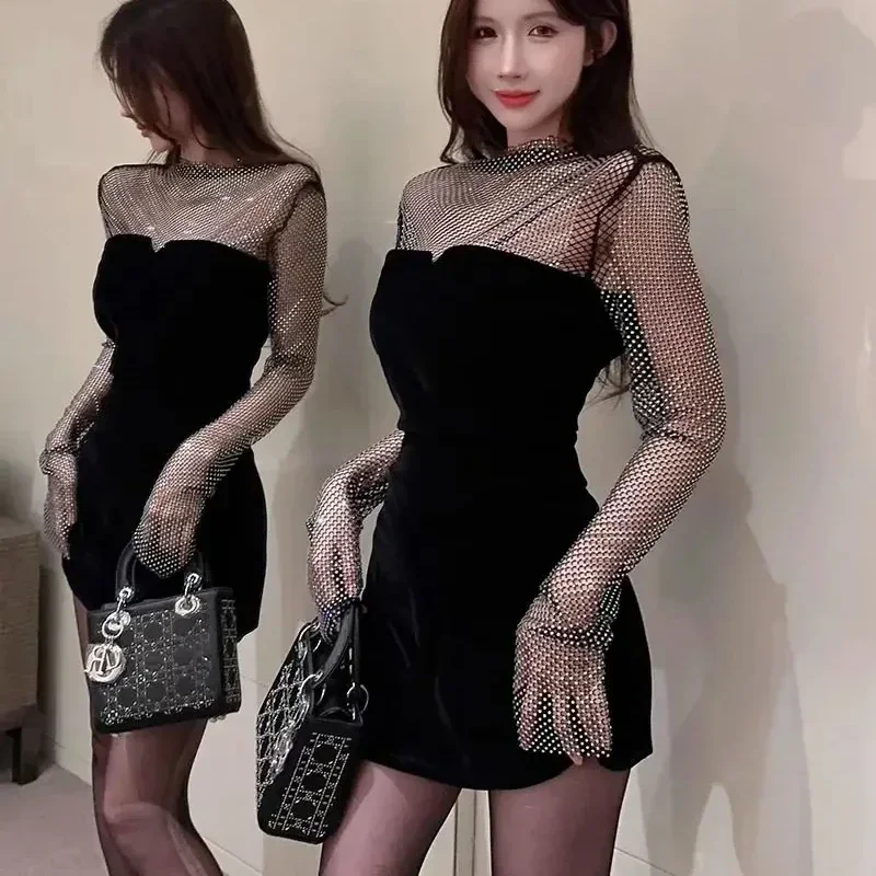 Long Sleeve Dress Sexy Coquette Clothes Dresses for Women Tight Short Mini Corset - Image 3