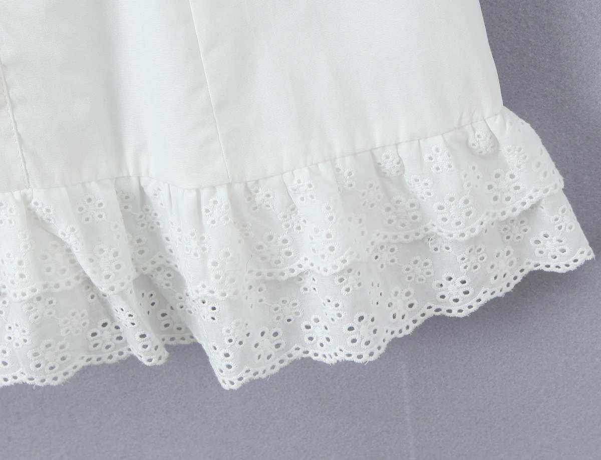 Lace Ruched Chest Corset Style Sling Dress Women Cross Lacing up Back wood ears Hem Tank Dresses Vestidos - Image 15