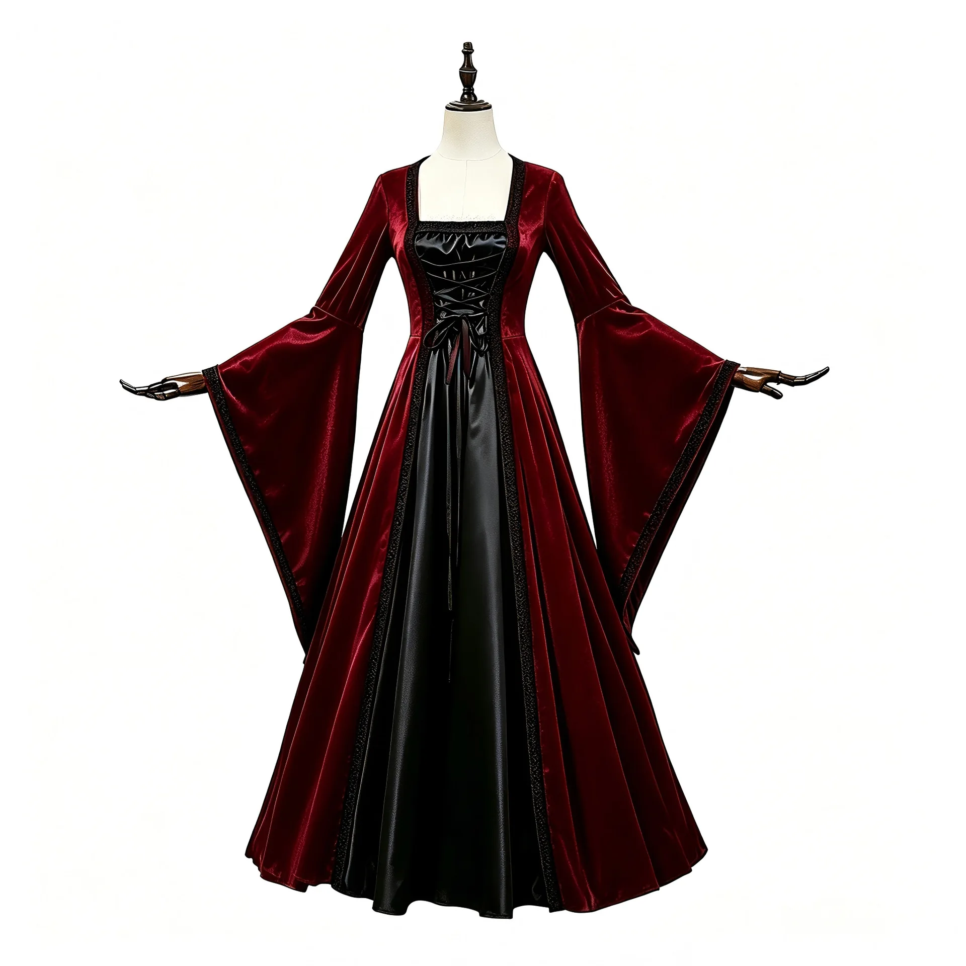 Halloween vintage corset dress cosplay outfit, vintage medieval Renaissance dress, court party - Image 7