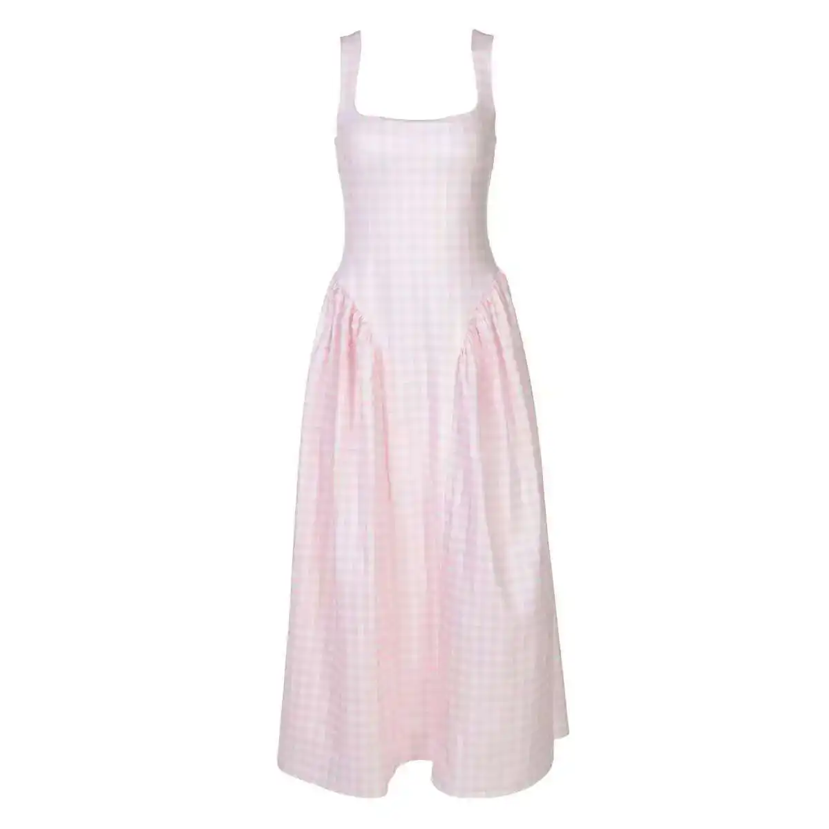 Plaid Printed Spaghetti Strap Sexy A-line Dress - Image 62