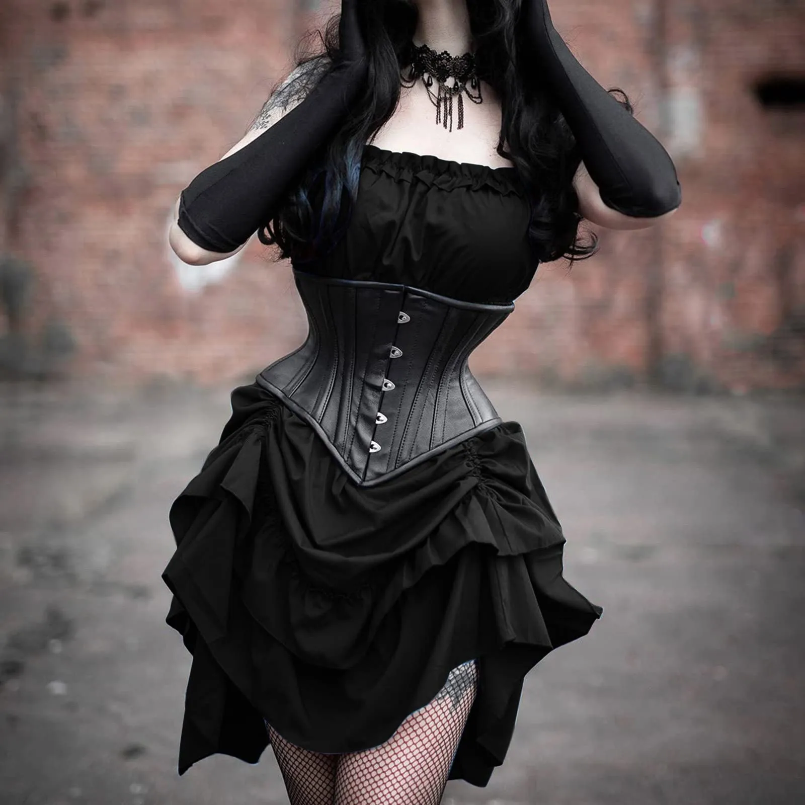 Renaissance Medieval Elf Princess Lolita Sleeveless Women Waist Corset Steampunk Gothic Dress Vintage Pirate Cosplay - Image 8