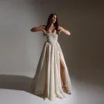 Strapless Corset Wedding Dress A-Line Sweep