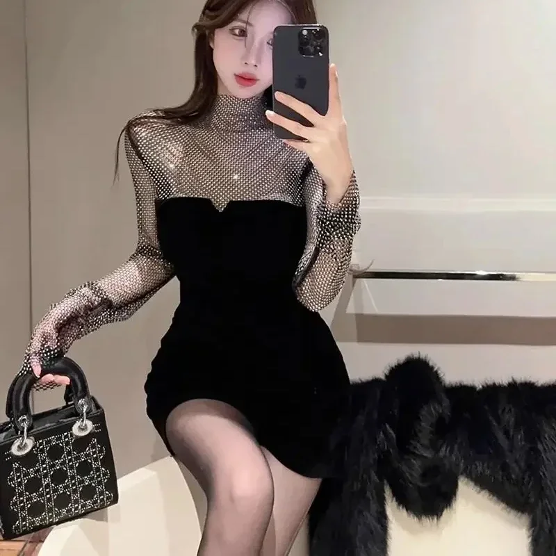 Long Sleeve Dress Sexy Coquette Clothes Dresses for Women Tight Short Mini Corset - Image 4