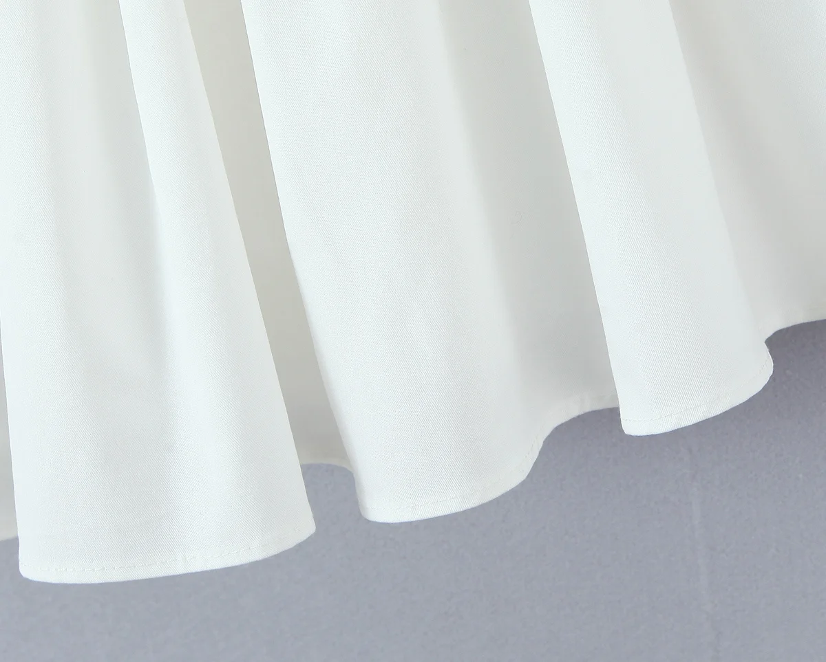 Sexy Backless Halter Embroidery White Dress For Women Elegant A-line Low Waist Mini Dresses - Image 14