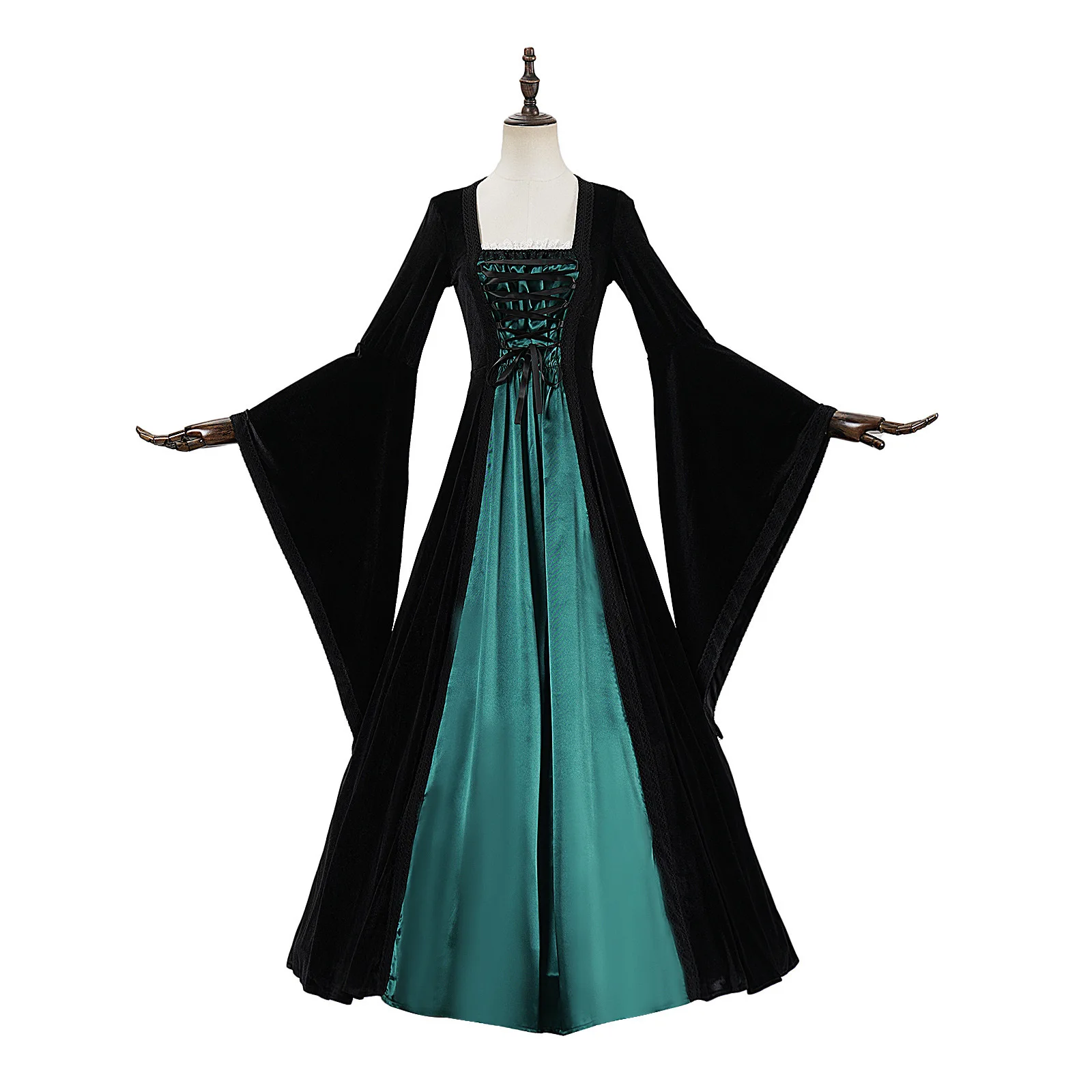 Halloween vintage corset dress cosplay outfit, vintage medieval Renaissance dress, court party - Image 2
