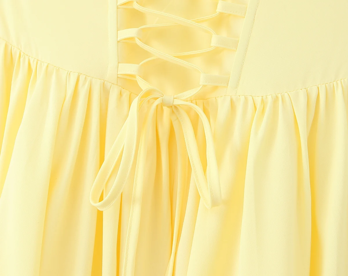 Strapless Bow Elegant Evening Party Dresses For Women Lace Up Bandage Back Ball Gown Yellow Dress Christmas Robe - Image 26