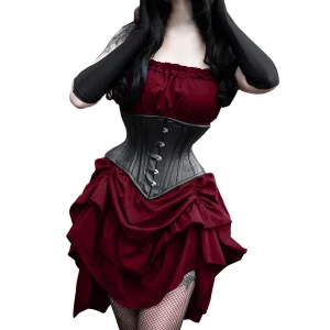 Renaissance Medieval Elf Princess Lolita Sleeveless Women Waist Corset Steampunk Gothic Dress Vintage Pirate Cosplay