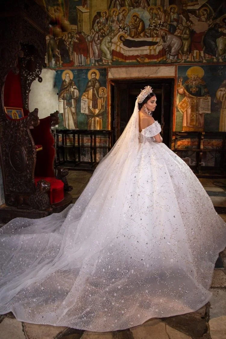 corset Wedding Dress A-line Sequin Bride Dress - Image 3