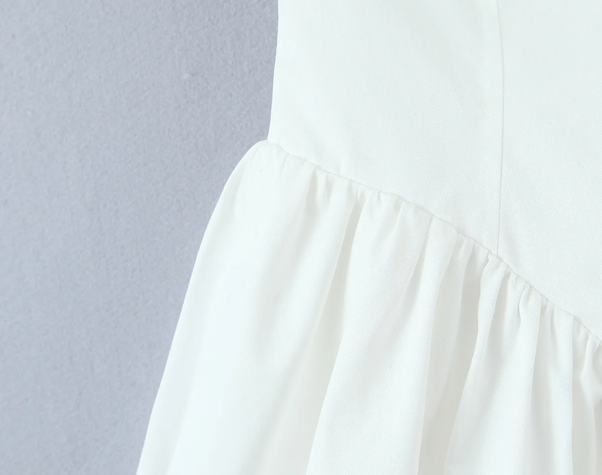 Sexy Backless Halter Embroidery White Dress For Women Elegant A-line Low Waist Mini Dresses - Image 12