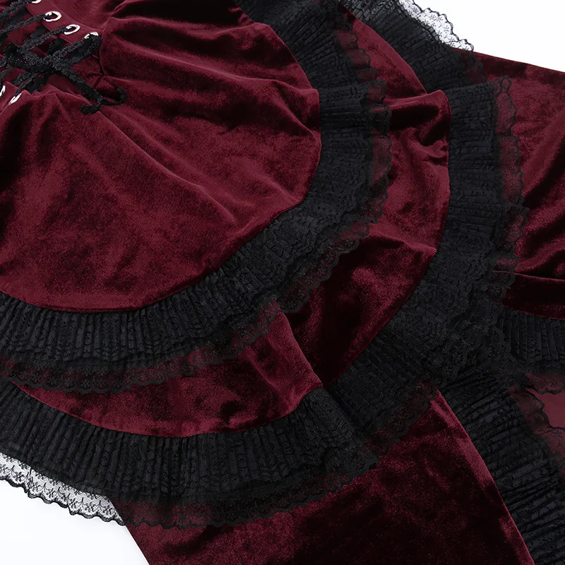High Low Cut Swallow Tail Lace Bodice Dress Strap Y2K Corset Bustier Women Sexy Dark Gothic Costume Sling Strap Sleeveless Dress - Image 24