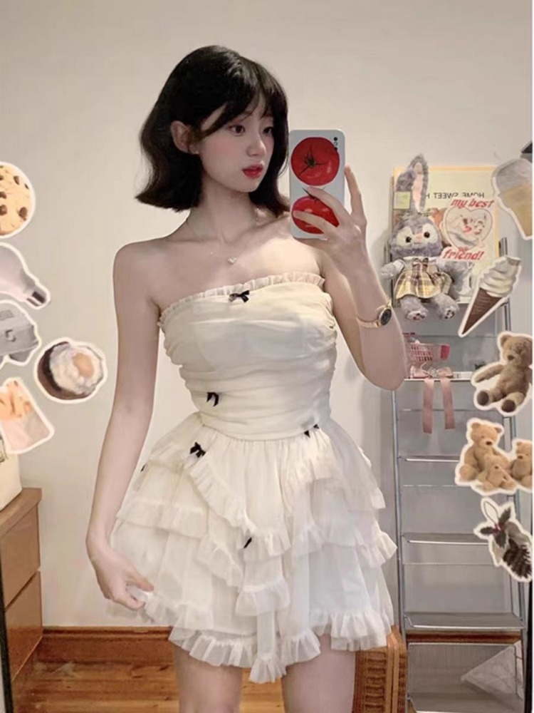 Black Dress Women Casual Corset Mini Office Lady Sleeveless Bodycon Lace One Piece Korean - Image 12