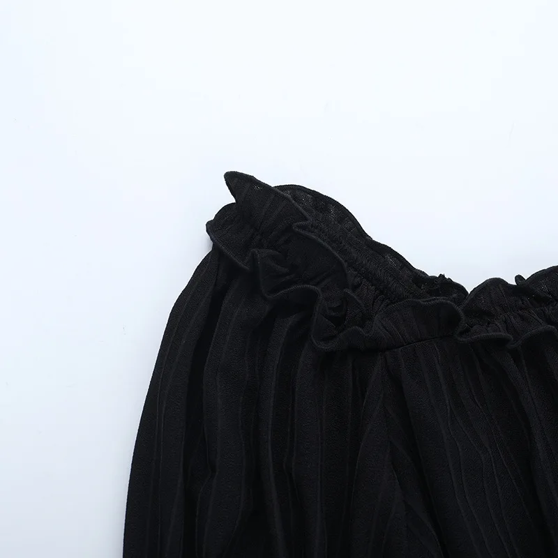 Dark A-line Textured Mini Dress for Women Mall Gothic Outfits Jacquard Lace Trim Embellished Dresses Ball Gown Halloween - Image 10