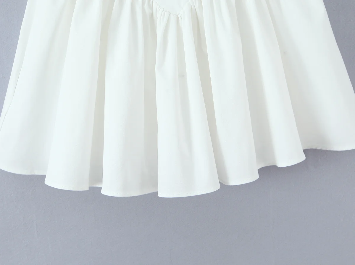 Sexy Backless Halter Embroidery White Dress For Women Elegant A-line Low Waist Mini Dresses - Image 15