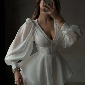 sleeve corset dress