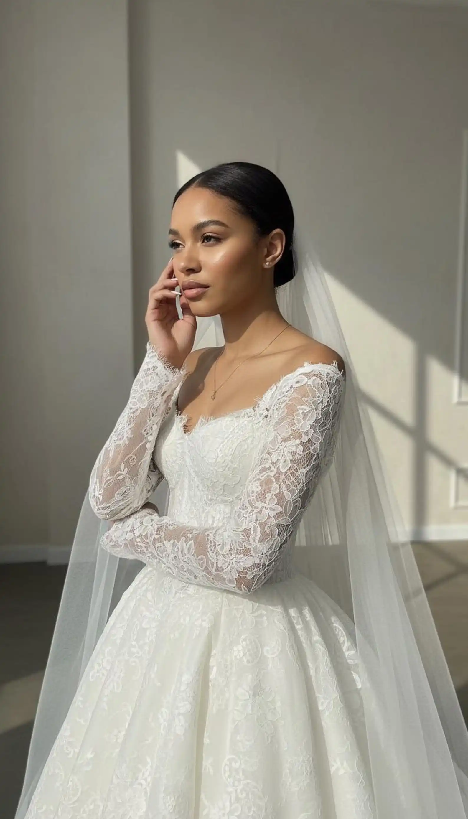 Long Sleeve Princess Wedding Dress Sweetheart Lace A-line Prom Dresses Tight corset Romantic Bride Dress - Image 4