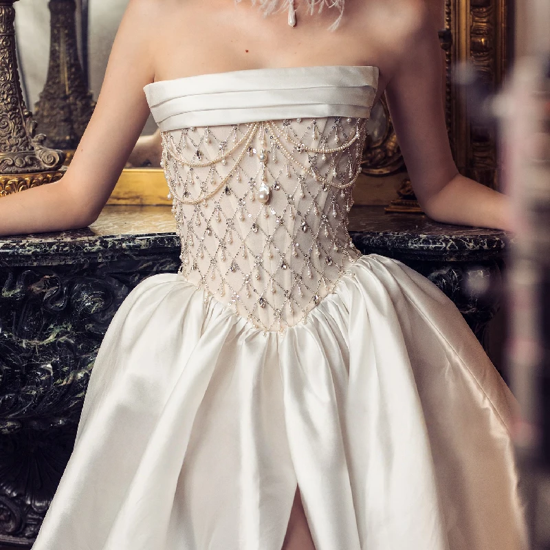 Strapless Corset Wedding Dress A-Line - Image 2