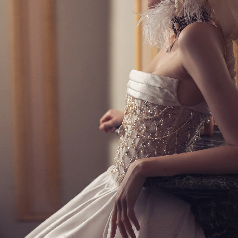 Strapless Corset Wedding Dress A-Line - Image 4